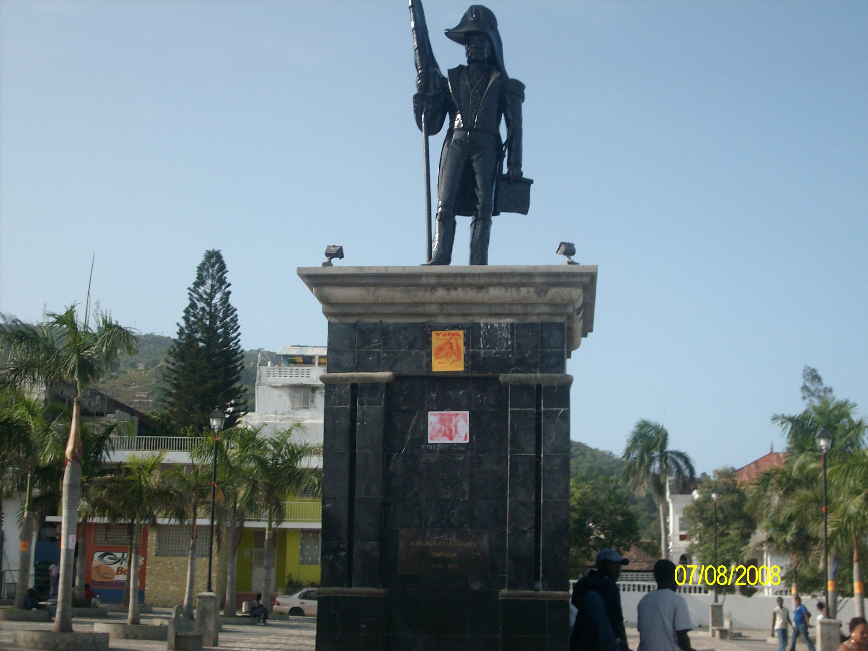 Statue of Jean-Jacques Dessalines commemorating his death and legacy