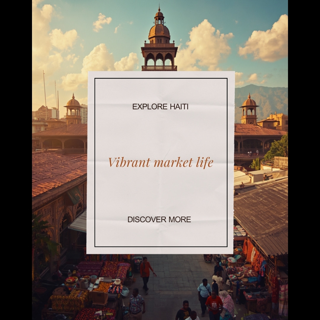 The Iron Market of Port-au-Prince, Haiti, its Moorish minarets rising against a bright Caribbean sky