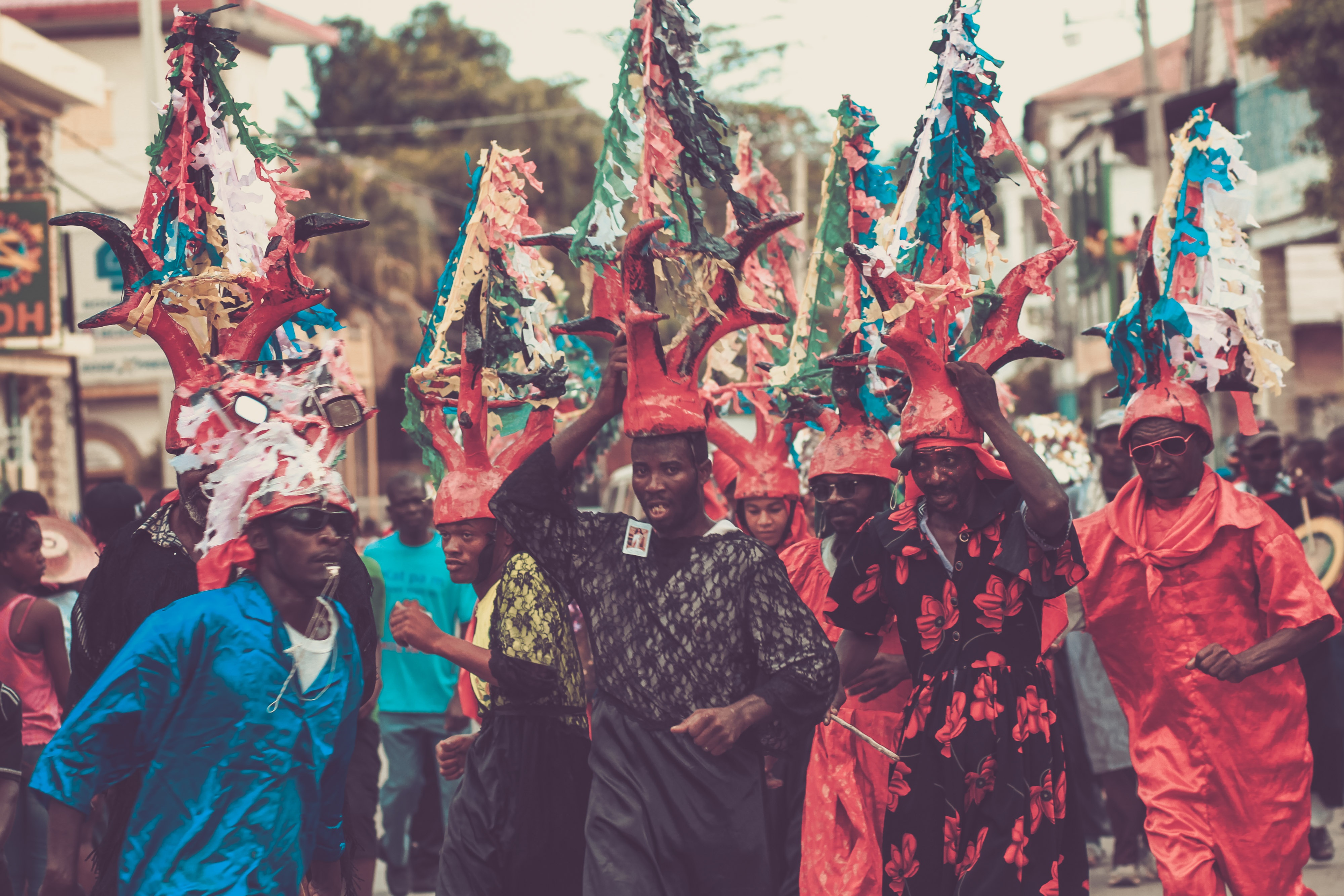 Kanaval celebrations in Jacmel, Haiti, 2014 — vibrant costumes and dancing in the streets
