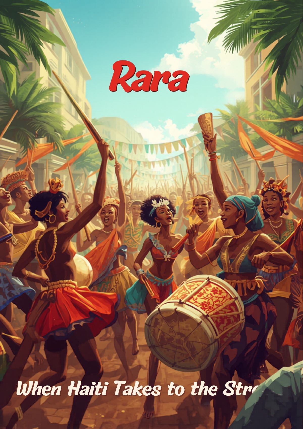 Rara: When Haiti Takes to the Streets — vibrant Canva design capturing the energy of a Rara procession